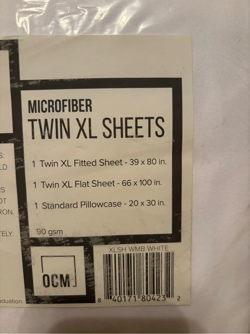 Twin XL 3-piece microfiber sheet set - NWT - #4
